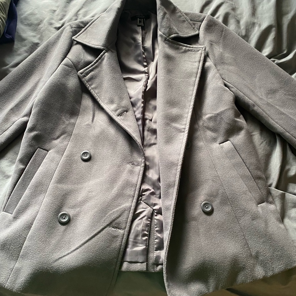 Grey pea coat